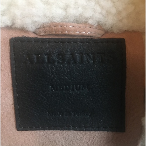 ❌ SOLD on FB ❌ All Saints Shearling Jacket Medium - Picture 5 of 15